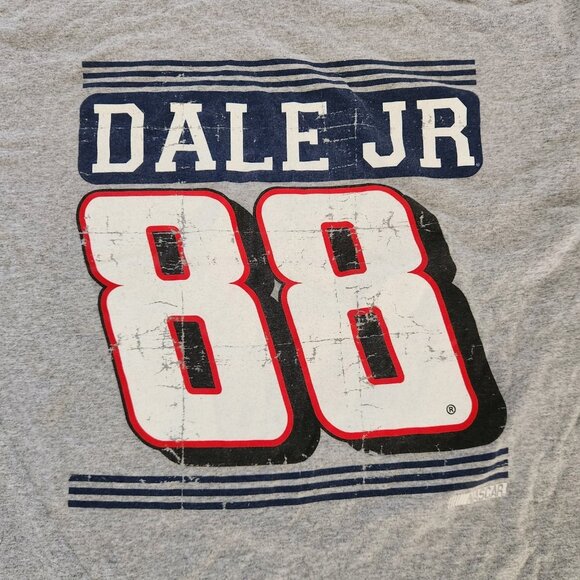 Dale Earnhardt Jr. #88 Vintage T-Shirt Gray Checkered Flag NASCAR‎ Pro Mens 2XL - Picture 3 of 8